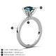4 - Jenna 2.40 ct (9x7 mm) Oval Cut London Blue Topaz Solitaire Engagement Ring 