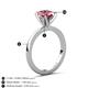 4 - Jenna 1.61 ct (9x7 mm) Oval Cut Pink Tourmaline Solitaire Engagement Ring 