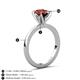 4 - Jenna 2.20 ct (9x7 mm) Oval Cut Red Garnet Solitaire Engagement Ring 