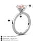 4 - Jenna 1.61 ct (9x7 mm) Oval Cut Morganite Solitaire Engagement Ring 