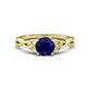 1 - Maeve 1.15 ct (6.00 mm) Round Blue Sapphire Entwined Celtic Love Knot Engagement Ring 