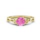 1 - Maeve 0.95 ct (6.00 mm) Round Pink Sapphire Entwined Celtic Love Knot Engagement Ring 