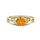 1 - Maeve 0.87 ct (6.50 mm) Round Citrine Entwined Celtic Love Knot Engagement Ring 