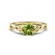 1 - Maeve 1.10 ct (6.50 mm) Round Peridot Entwined Celtic Love Knot Engagement Ring 