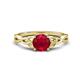 1 - Maeve 0.95 ct (6.00 mm) Round Ruby Entwined Celtic Love Knot Engagement Ring 