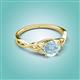 2 - Maeve 0.87 ct (6.50 mm) Round Aquamarine Entwined Celtic Love Knot Engagement Ring 
