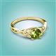 2 - Maeve 1.10 ct (6.50 mm) Round Peridot Entwined Celtic Love Knot Engagement Ring 