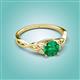 2 - Maeve 0.72 ct (6.00 mm) Round Emerald Entwined Celtic Love Knot Engagement Ring 