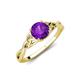 3 - Maeve 0.87 ct (6.50 mm) Round Amethyst Entwined Celtic Love Knot Engagement Ring 