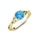 3 - Maeve 0.95 ct (6.50 mm) Round Blue Topaz Entwined Celtic Love Knot Engagement Ring 