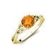3 - Maeve 0.87 ct (6.50 mm) Round Citrine Entwined Celtic Love Knot Engagement Ring 