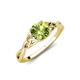 3 - Maeve 1.10 ct (6.50 mm) Round Peridot Entwined Celtic Love Knot Engagement Ring 