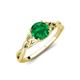 3 - Maeve 0.72 ct (6.00 mm) Round Emerald Entwined Celtic Love Knot Engagement Ring 