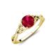 3 - Maeve 0.95 ct (6.00 mm) Round Ruby Entwined Celtic Love Knot Engagement Ring 