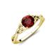 3 - Maeve 1.05 ct (6.50 mm) Round Red Garnet Entwined Celtic Love Knot Engagement Ring 