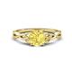 1 - Maeve 0.95 ct (6.00 mm) Round Yellow Sapphire Entwined Celtic Love Knot Engagement Ring 