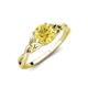 3 - Maeve 0.95 ct (6.00 mm) Round Yellow Sapphire Entwined Celtic Love Knot Engagement Ring 