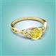 2 - Maeve 0.80 ct (6.00 mm) Round Yellow Diamond Entwined Celtic Love Knot Engagement Ring 