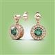 2 - Gila 2.12 ctw (5.50 mm) Round Lab Created Alexandrite and Natural Diamond Halo Drop and Dangle Earrings 