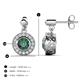 3 - Gila 2.12 ctw (5.50 mm) Round Lab Created Alexandrite and Natural Diamond Halo Drop and Dangle Earrings 