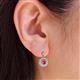 4 - Gila 1.56 ctw (5.50 mm) Round Pink Tourmaline and Natural Diamond Halo Drop and Dangle Earrings 