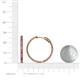 4 - Melissa 1.32 ctw (2.00 mm) Inside Outside Round Pink Tourmaline Eternity Hoop Earrings 