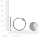 4 - Melissa 1.89 ctw (2.00 mm) Inside Outside Round White Sapphire Eternity Hoop Earrings 
