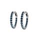 2 - Carisa 0.64 ctw (1.70 mm) Inside Outside Round Blue Diamond Eternity Hoop Earrings 
