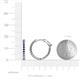 4 - Carisa 0.51 ctw (1.70 mm) Inside Outside Round Iolite Eternity Hoop Earrings 