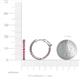 4 - Carisa 0.67 ctw (1.70 mm) Inside Outside Round Rhodolite Garnet Eternity Hoop Earrings 