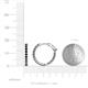 4 - Carisa 0.67 ctw (1.70 mm) Inside Outside Round Black Diamond Eternity Hoop Earrings 