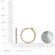 4 - Melissa 0.90 ctw (1.70 mm) Inside Outside Round Amethyst and Natural Diamond Eternity Hoop Earrings 