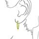 3 - Carisa 20.00 ctw (2.30 mm) Inside Outside Round Peridot Eternity Hoop Earrings 