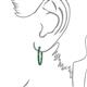 3 - Carisa 1.20 ctw (2.30 mm) Inside Outside Round Emerald Eternity Hoop Earrings 
