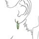 3 - Carisa 1.20 ctw (2.30 mm) Inside Outside Round Natural Emerald Eternity Hoop Earrings 