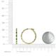 4 - Melissa 1.03 ctw (1.70 mm) Inside Outside Round Green Garnet and Lab Grown Diamond Eternity Hoop Earrings 