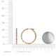 4 - Melissa 1.03 ctw (1.70 mm) Inside Outside Round Rhodolite Garnet and Lab Grown Diamond Eternity Hoop Earrings 