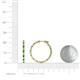 4 - Melissa 0.90 ctw (1.70 mm) Inside Outside Round Emerald and Lab Grown Diamond Eternity Hoop Earrings 