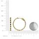 4 - Melissa 1.80 ctw (2.00 mm) Inside Outside Round Smoky Quartz and Natural Diamond Eternity Hoop Earrings 