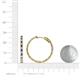 4 - Melissa 1.71 ctw (2.00 mm) Inside Outside Round Iolite and Lab Grown Diamond Eternity Hoop Earrings 