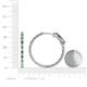 4 - Melissa 3.08 ctw (2.30 mm) Inside Outside Round Green Garnet and Lab Grown Diamond Eternity Hoop Earrings 