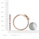 4 - Melissa 16.50 ctw (2.30 mm) Inside Outside Round Pink Tourmaline and Lab Grown Diamond Eternity Hoop Earrings 