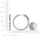 4 - Melissa 2.40 ctw (2.30 mm) Inside Outside Round Iolite and Lab Grown Diamond Eternity Hoop Earrings 