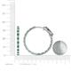 4 - Melissa 2.40 ctw (2.30 mm) Inside Outside Round Emerald and Lab Grown Diamond Eternity Hoop Earrings 