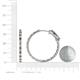 4 - Melissa 2.85 ctw (2.30 mm) Inside Outside Round Smoky Quartz and Lab Grown Diamond Eternity Hoop Earrings 
