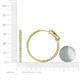 4 - Melissa 16.50 ctw (2.30 mm) Inside Outside Round Peridot and Natural Diamond Eternity Hoop Earrings 