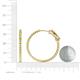 4 - Melissa 3.00 ctw (2.30 mm) Inside Outside Round Yellow Sapphire and Natural Diamond Eternity Hoop Earrings 