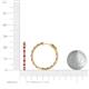 4 - Melissa 1.43 ctw (2.00 mm) Inside Outside Round Ruby and Natural Diamond Eternity Hoop Earrings 