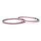 2 - Carisa 1.70 ctw (1.80 mm) Inside Outside Round Pink Tourmaline Eternity Hoop Earrings 