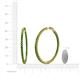 4 - Carisa 2.63 ctw (1.80 mm) Inside Outside Round Green Garnet Eternity Hoop Earrings 